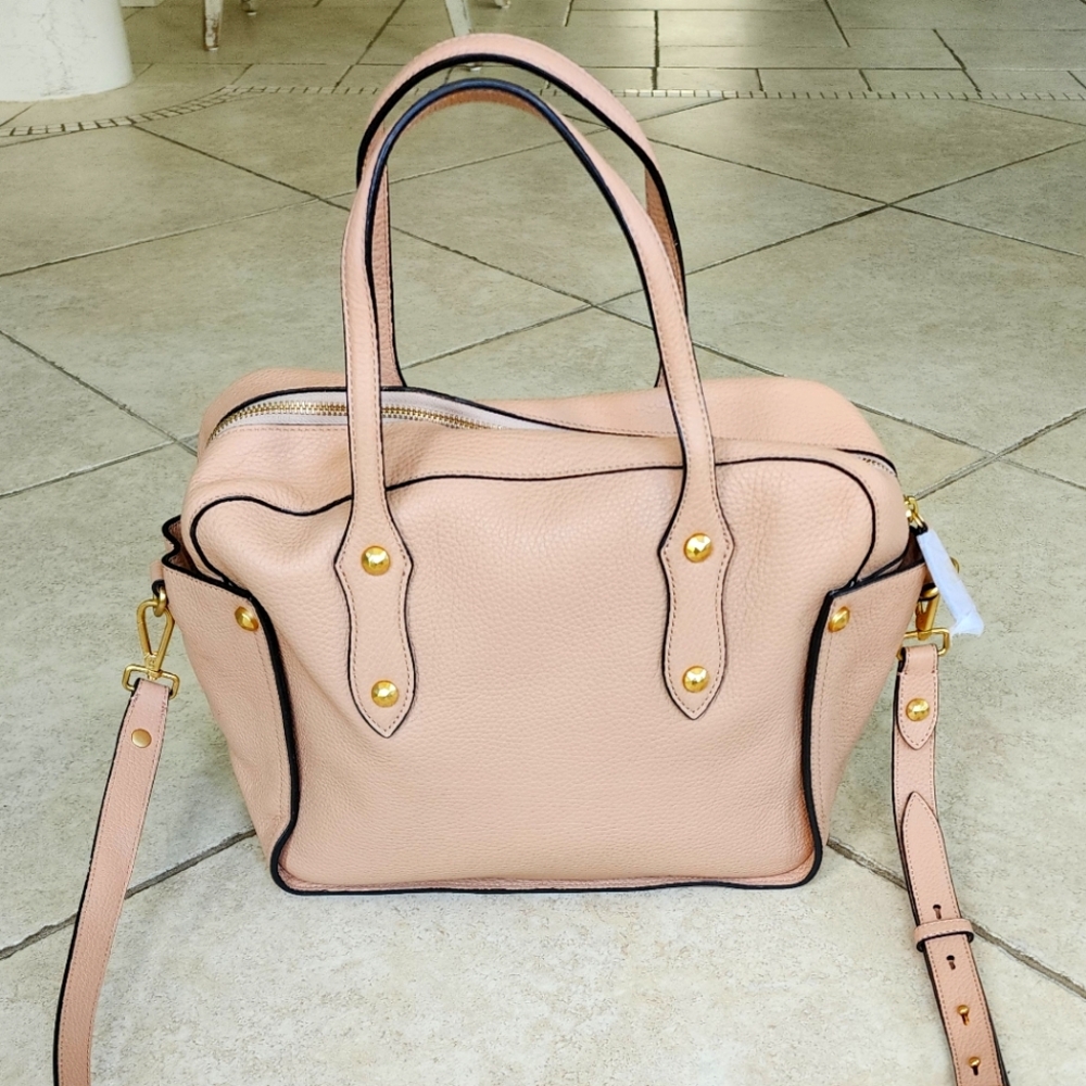 NWT Annabel Ingall bag Genuine pabble leather cream  tan color. New w dust bag.